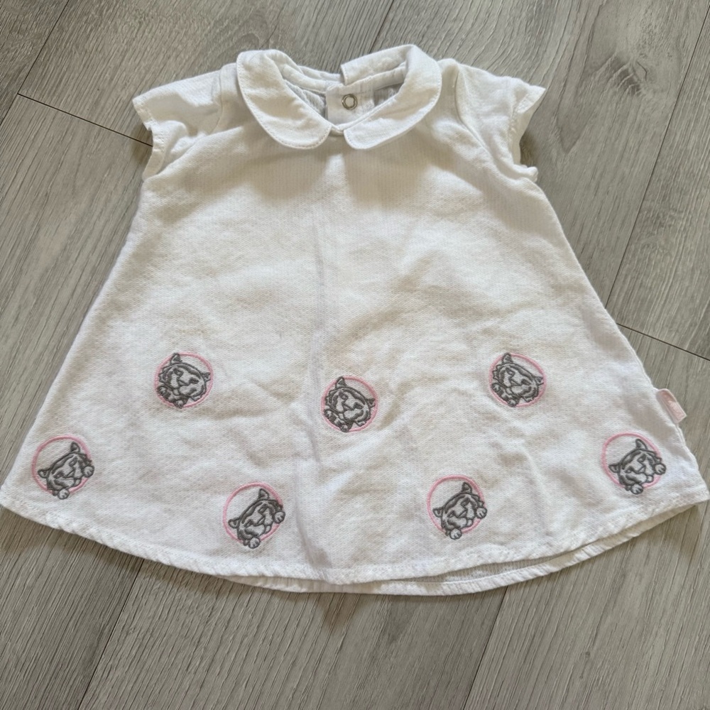 Kenzo White Dress with Pink Accents